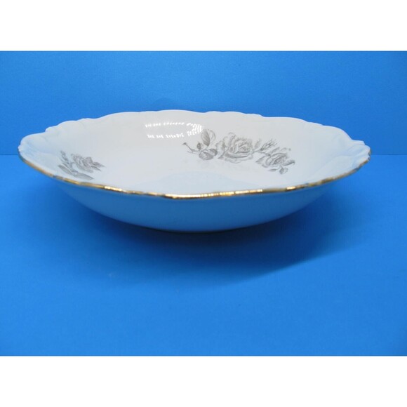 Hertel Jacob Bavaria Damask Gray Vintage 7 3/4" Soup Bowl VGC - Picture 6 of 6